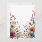 Liefde Bloom Wildflower Sinaasappel Bloemen Vrijge Kaart (Achterkant)