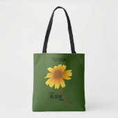 Liefde BLOOMS: Aangepaste gele bloem Tote Bag (Voorkant)