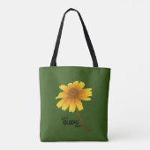 Liefde BLOOMS: Aangepaste gele bloem Tote Bag (Achterkant)