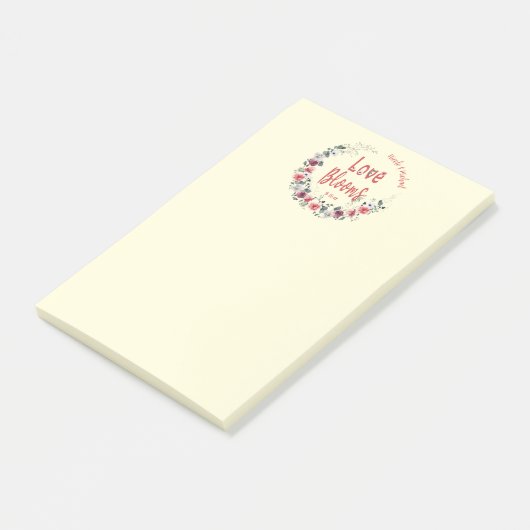 Liefde Blooms Gepersonaliseerde bruid bruidegom Sa Post-it® Notes (Schuin)