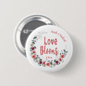 Liefde Blooms Gepersonaliseerde bruid bruidegom tr Ronde Button 5,7 Cm (Voorkant /achterkant)