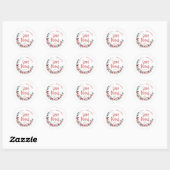 Liefde Blooms Gepersonaliseerde bruid bruidegom tr Ronde Sticker (Vel)