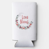 Liefde Blooms Gepersonaliseerde bruid bruidegom tr Seltzer Blikjeskoeler (Achterkant)