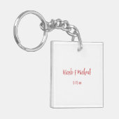 Liefde Blooms Gepersonaliseerde bruid bruidegom tr Sleutelhanger (Voorkant Links)