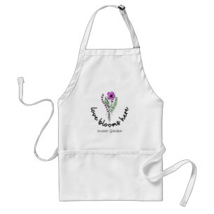 Liefde Blooms personaliseren naam Gardening Lovers Standaard Schort