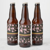 Liefde bloomt Cherry Blossom Bier Etiket (Flessen)