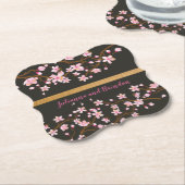 Liefde bloomt Cherry Blossom Kartonnen Onderzetters (Gekanteld)