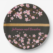 Liefde bloomt Cherry Blossom Papieren Bordje (Voorkant)