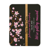 Liefde bloomt Cherry Blossom Save the Date Magneet (Verticaal)