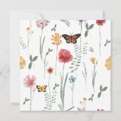 Liefde bloomt Vrijgezellenfeest van wilde bloemen Kaart (Achterkant)