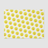 Liefde Blow Kiss Hart Geel Emoji Patroon Tissuepapier (Voorkant)