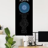 Liefde - Blue Daisy Wreath - First Corinthians Poster (Thuiskantoor)
