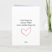 Liefde Blue Valentine's Card Feestdagen Kaart (Achterkant)