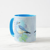 Liefde BLUEBIRDS zo veel als ik een citaat heb Mok (Voorkant links)