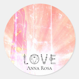 *~* Liefde Blushing Roze Energie Healing Hand Rays Ronde Sticker