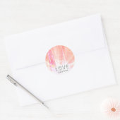 *~* Liefde Blushing Roze Energie Healing Hand Rays Ronde Sticker (Envelop)