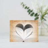 Liefde boeken briefkaart (Staand voorkant)