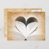 Liefde boeken briefkaart (Voorkant / Achterkant)