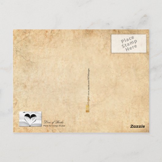 Liefde boeken briefkaart (Achterkant)