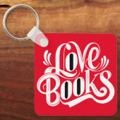 Liefde Boeken Kalligrafie Design Sleutelhanger (Voorkant)