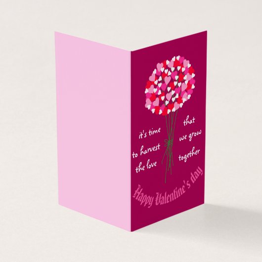 Liefde Boeket Bloemen Valentijnsdag Kaart (Buitenkant)