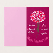 Liefde Boeket Bloemen Valentijnsdag Kaart (Buitenkant ongevouwen)