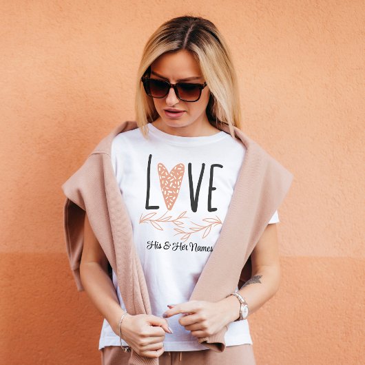 Liefde- Boho hart Valentijnsdag T-shirt