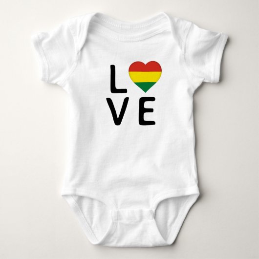 Liefde - Bolivia vlag Romper (Voorkant)