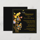 Liefde Bomen 25e Zilveren Huwelijksjubileum Kaart (Voorkant / Achterkant)