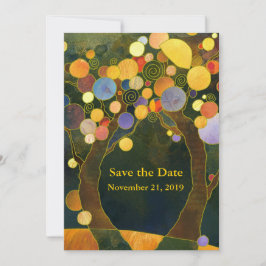 Liefde Bomen Art Nouveau Bruiloft Save The Date