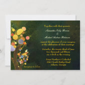 Liefde bomen Heup Wedding Invitations (Donkere rug Kaart (Achterkant)
