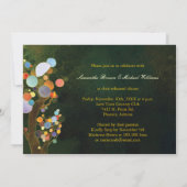 Liefde Bomen in Blauw Bruiloft repetitie diner Kaart (Achterkant)