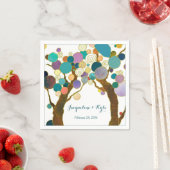 Liefde bomen in de schaduw van het Blauwgroen huwe Servet (Insitu)