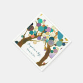 Liefde bomen in de schaduw van het Blauwgroen huwe Servet (Hoek)