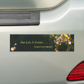 Liefde bomen: Onze liefde is voor altijd Bumpersticker (Op auto)