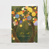 Liefde bomen Rustic Olive Green Wedding Invitation (Voorkant)