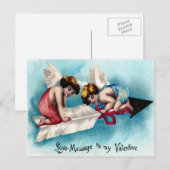 Liefde boodschap aan mijn Valentijn Feestdagenkaart (Voorkant / Achterkant)