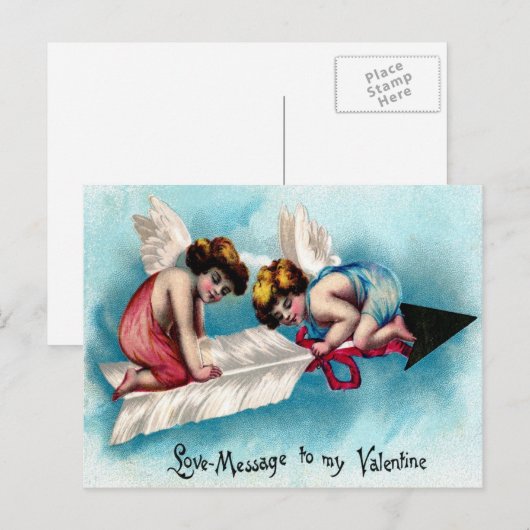 Liefde boodschap aan mijn Valentijn Feestdagenkaart (Voorkant / Achterkant)