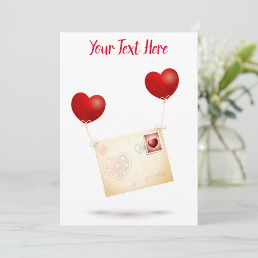 Liefde boodschap kaart (Staand voorkant)