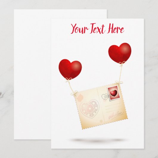 Liefde boodschap kaart (Voorkant / Achterkant)