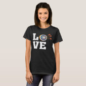 Liefde boogschieten boogschutter doel pijl boog t-shirt (Voorkant volledig)
