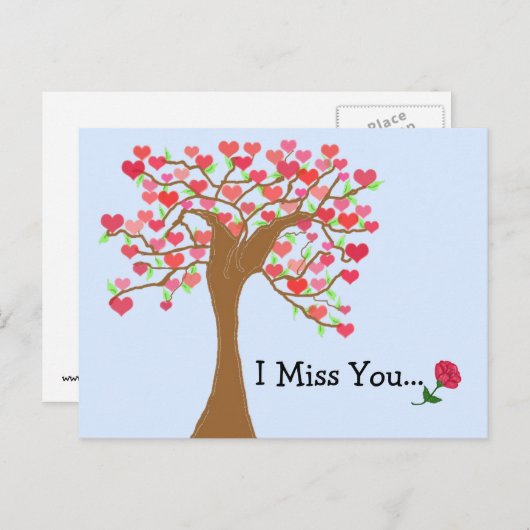 Liefde boom briefkaart (Voorkant / Achterkant)