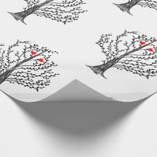 Liefde boom cadeaupapier (Hoek)