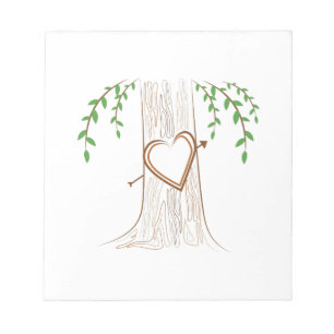 Liefde boom notitieblok