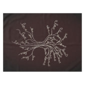 Liefde boom van de Natuur van het Leven Bruin Hart Tafelkleed (Voorkant (Horizontaal))