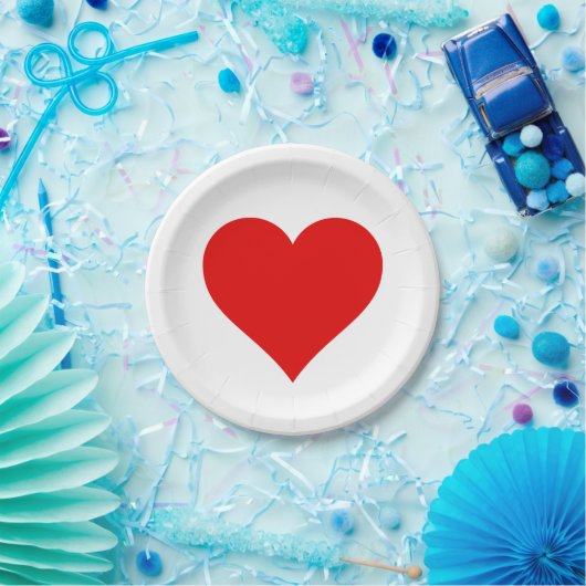 Liefde - Borden voor hartpapier Papieren Bordje (Feest)