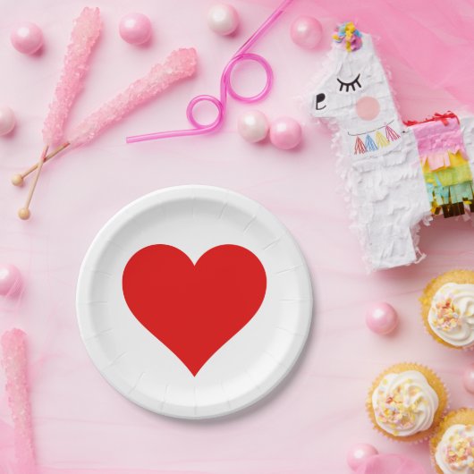 Liefde - Borden voor hartpapier Papieren Bordje (Feest)