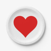 Liefde - Borden voor hartpapier Papieren Bordje (Voorkant)