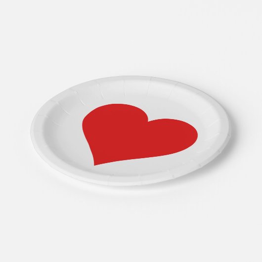 Liefde - Borden voor hartpapier Papieren Bordje (Gekanteld)