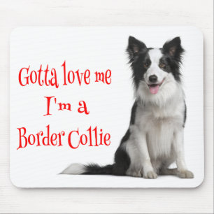 Liefde Border Collie Puppy Hond Muismat